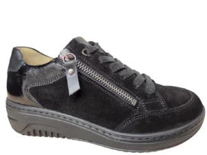 Hartjes Hartjes 162.1703/36 01.01 Soul Sneakers Zwart Suede Dames Breedtemaat K