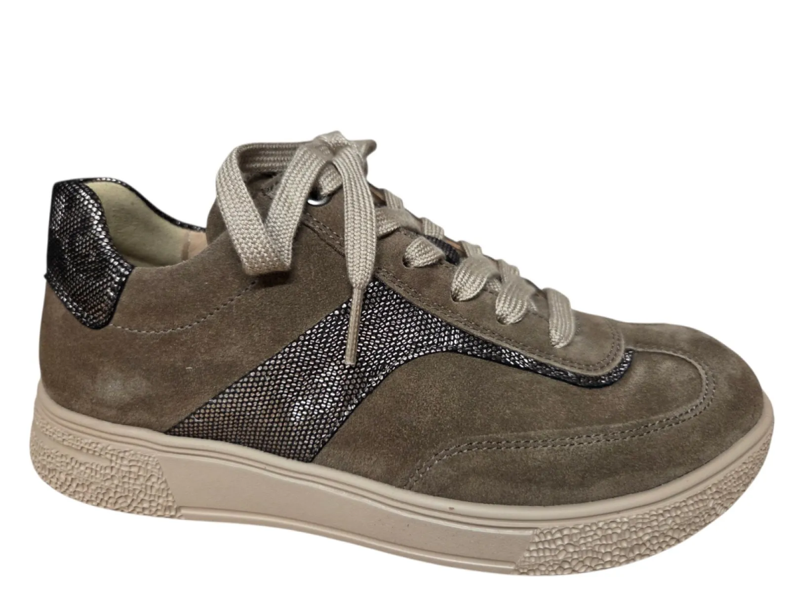 Hartjes Hartjes 162.2702/34 41.38 Sophie Sneakers Beige Suede Dames Breedtemaat H
