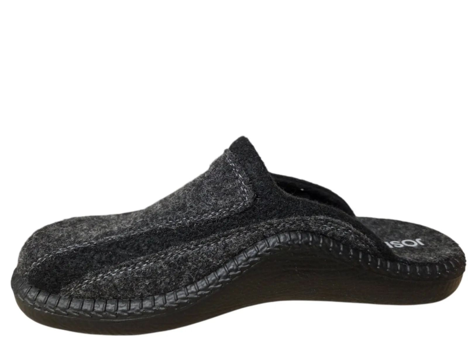 Josef Seibel Josef Seibel Monaco H12 Titan Combi Open Pantoffels Grijs/Zwart Vilt Heren