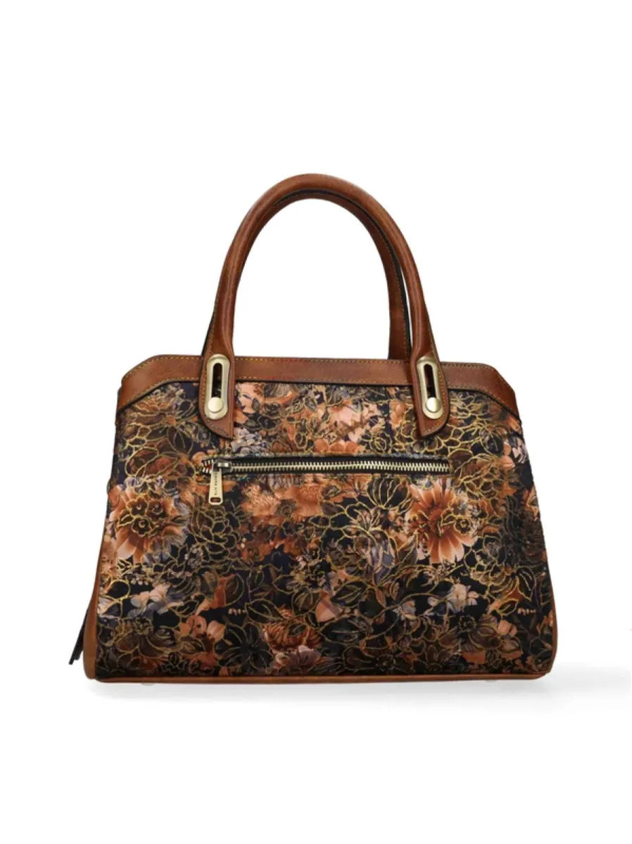 Laura Vita Laura Vita Aramis 11 Camel Handtas met Schouderriem Camel Leer en Suede Dames