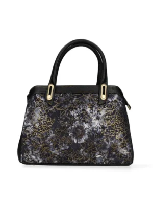 Laura Vita Laura Vita Aramis 11 Noir Handtas met Schouderriem Zwart Leer en Suede Dames