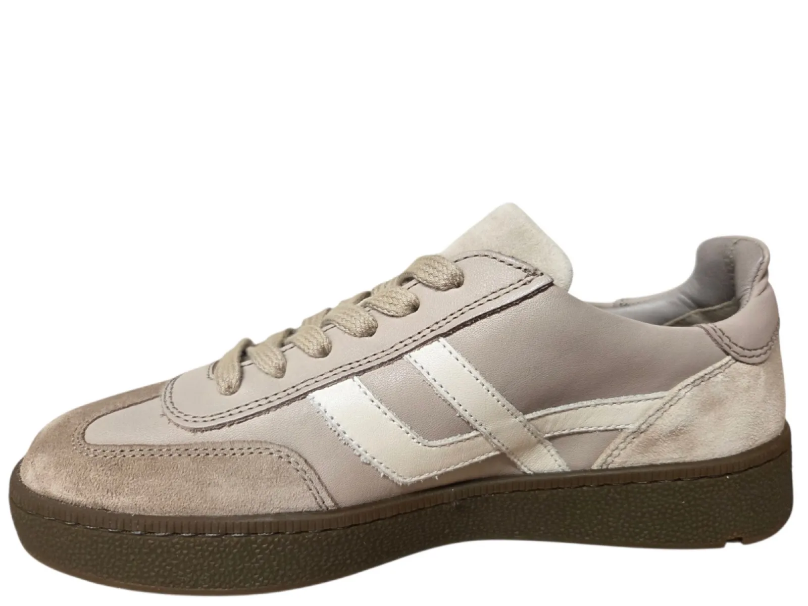 LLoyd LLoyd Brava Warm Taupe Nude Sneakers Taupe Leer en Suede Dames