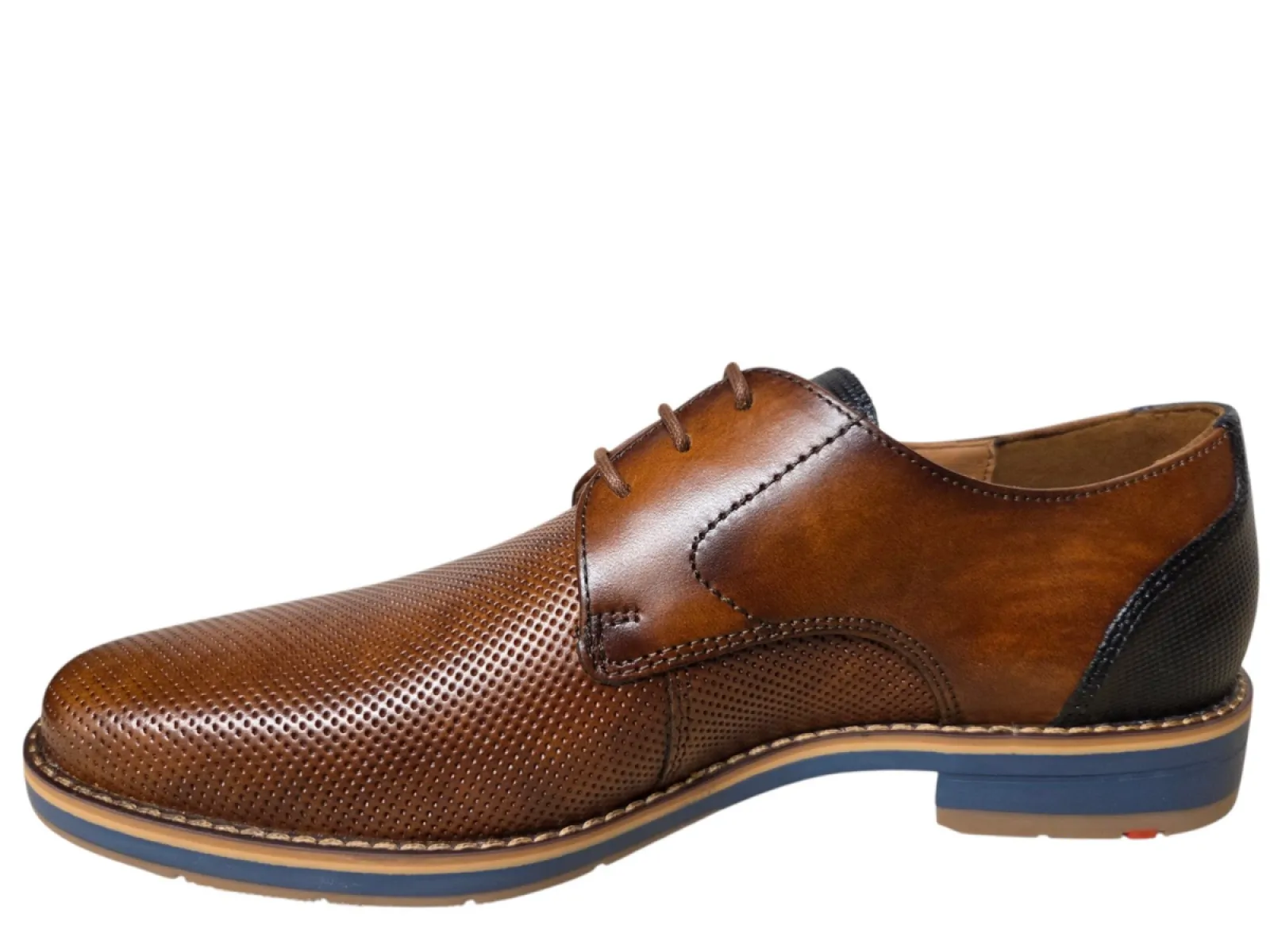 LLoyd LLoyd Drift 110 Brown Navy Nette Veterschoenen Bruin Leer Heren Smal F