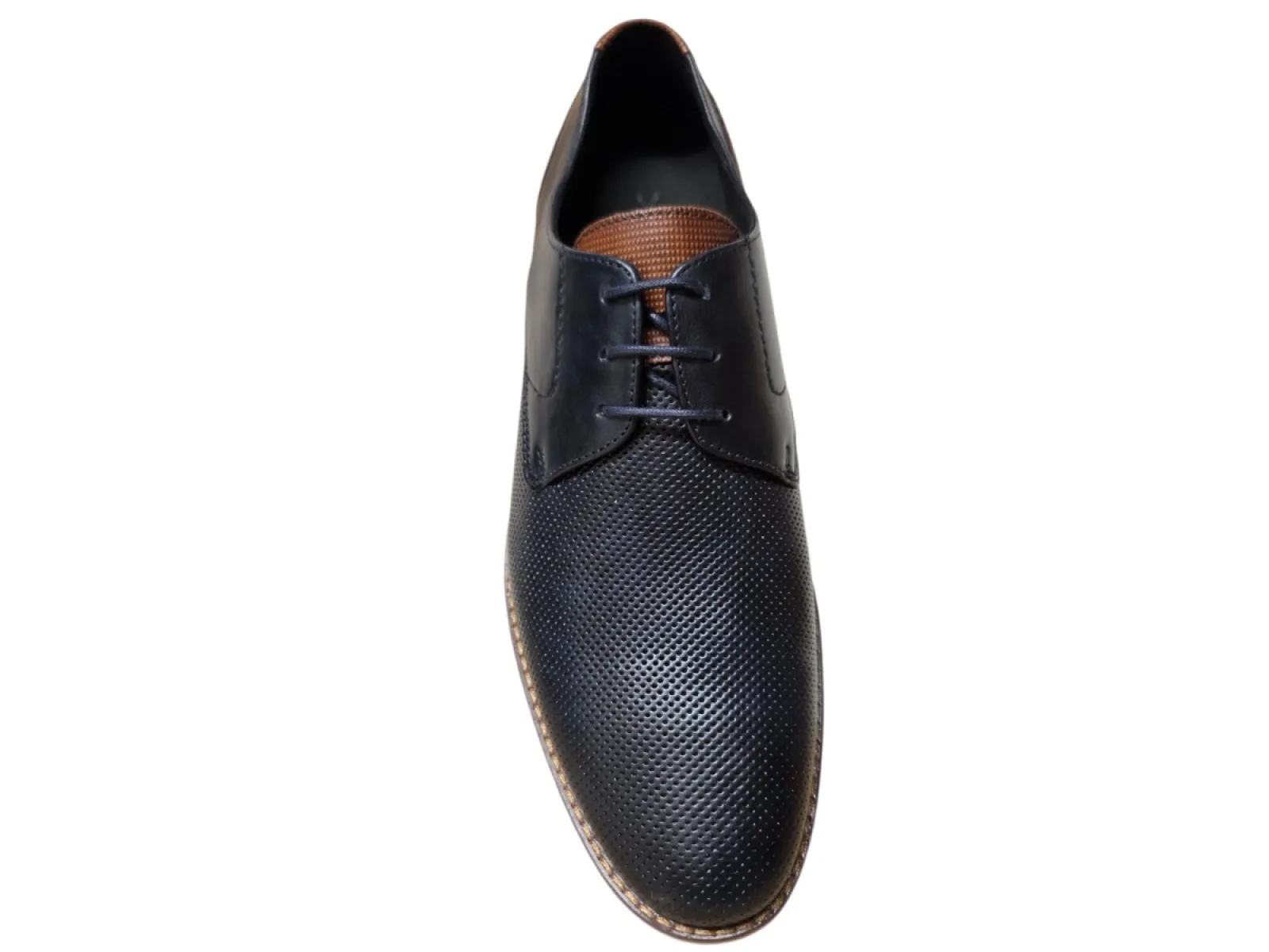 LLoyd LLoyd Drift 110 Navy Brown Nette Veterschoenen Blauw Leer Heren Smal F