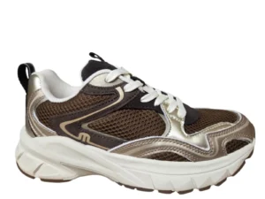 Maruti Maruti Novi Leather Brown DN7 Sneakers Bruin Brons Leer en Mesh Dames