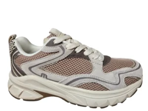Maruti Maruti Novi Leather Nude J39 Sneakers Offwhite/Beige/Tijgerprint Leer en Mesh Dames