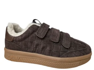 Maruti Maruti Yana Suede Brown D00 Sneakers Bruin Suede Dames Klittenbandsluiting