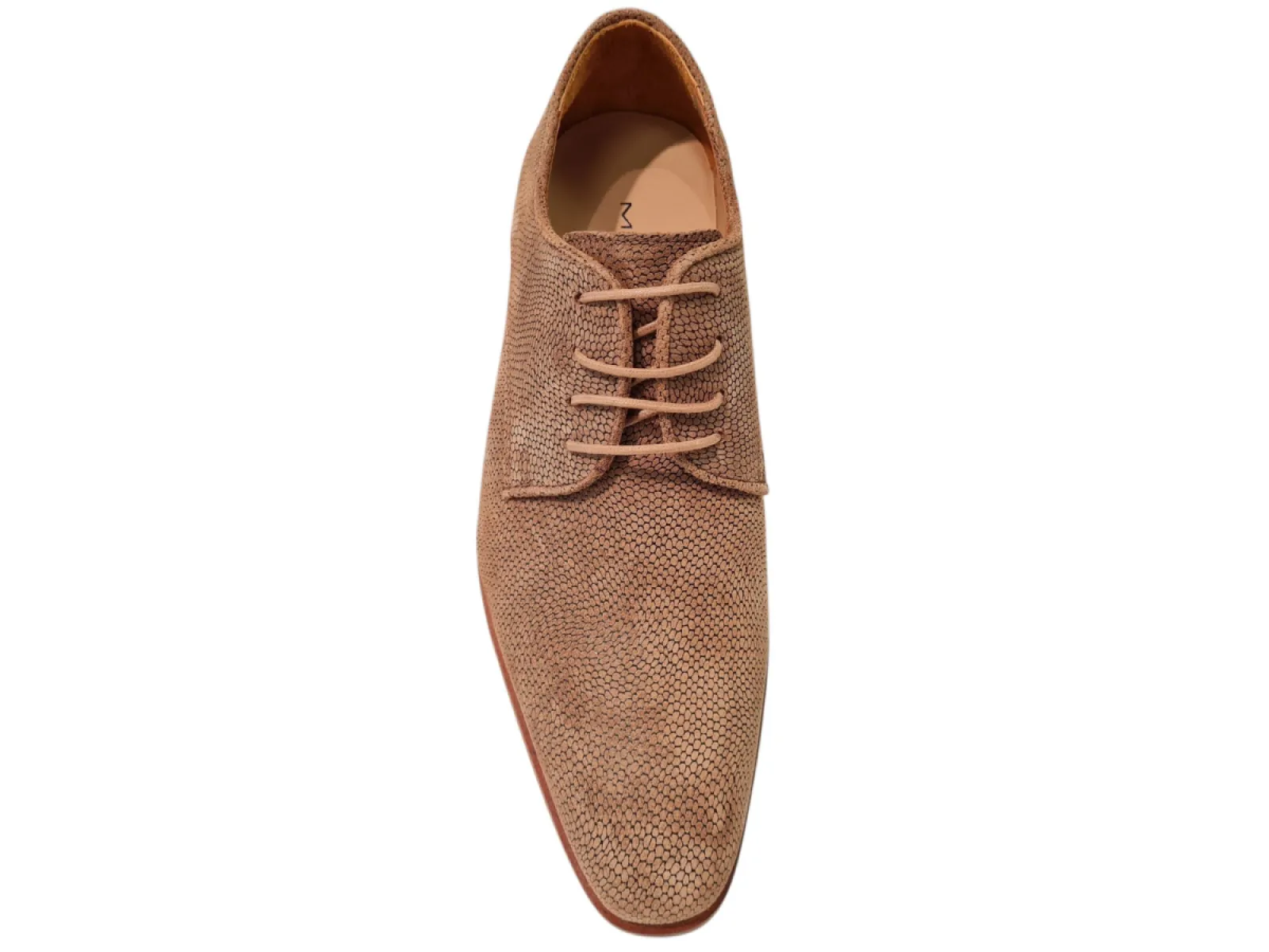 Melik Melik Gabbro Sigaro Suede Geklede Veterschoenen Beige Suede Heren