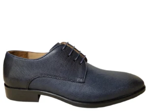 Melik Melik Ronata Donkerblauw Leer Nette Veterschoenen Blauw Leer Heren