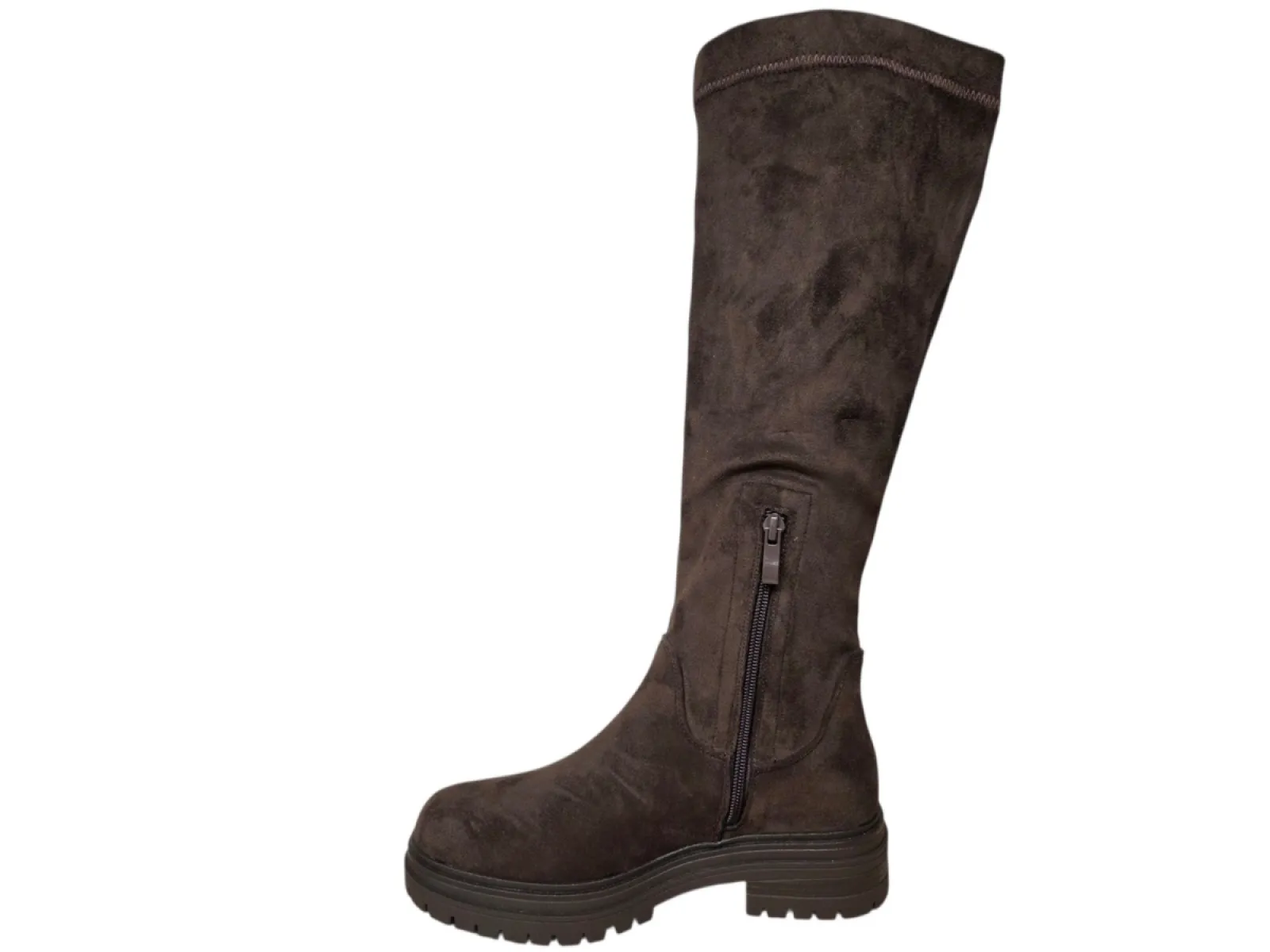 Monshoe Monshoe 1.26.68.002.01 Lange Laarzen Bruin Suede Dames