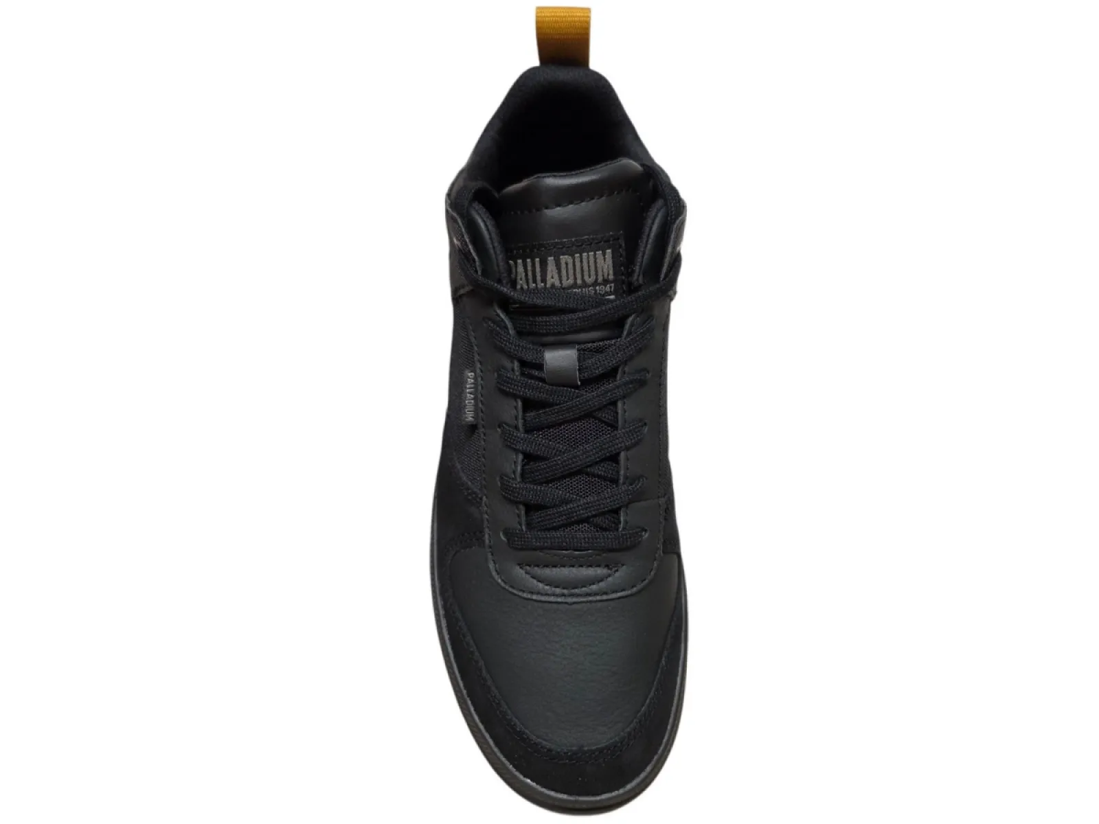 Palladium Palladium Pallaflex Low Mix Black Black Sneakers Zwart Leer Combi Heren