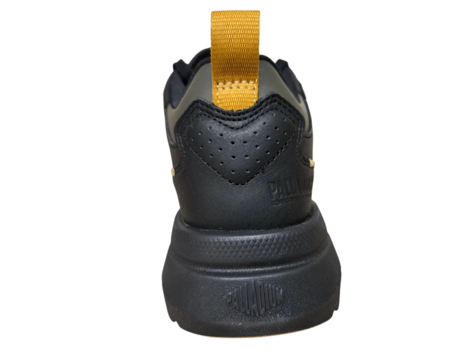 Palladium Palladium Pallaflex Low Mix Black Black Sneakers Zwart Leer Combi Heren