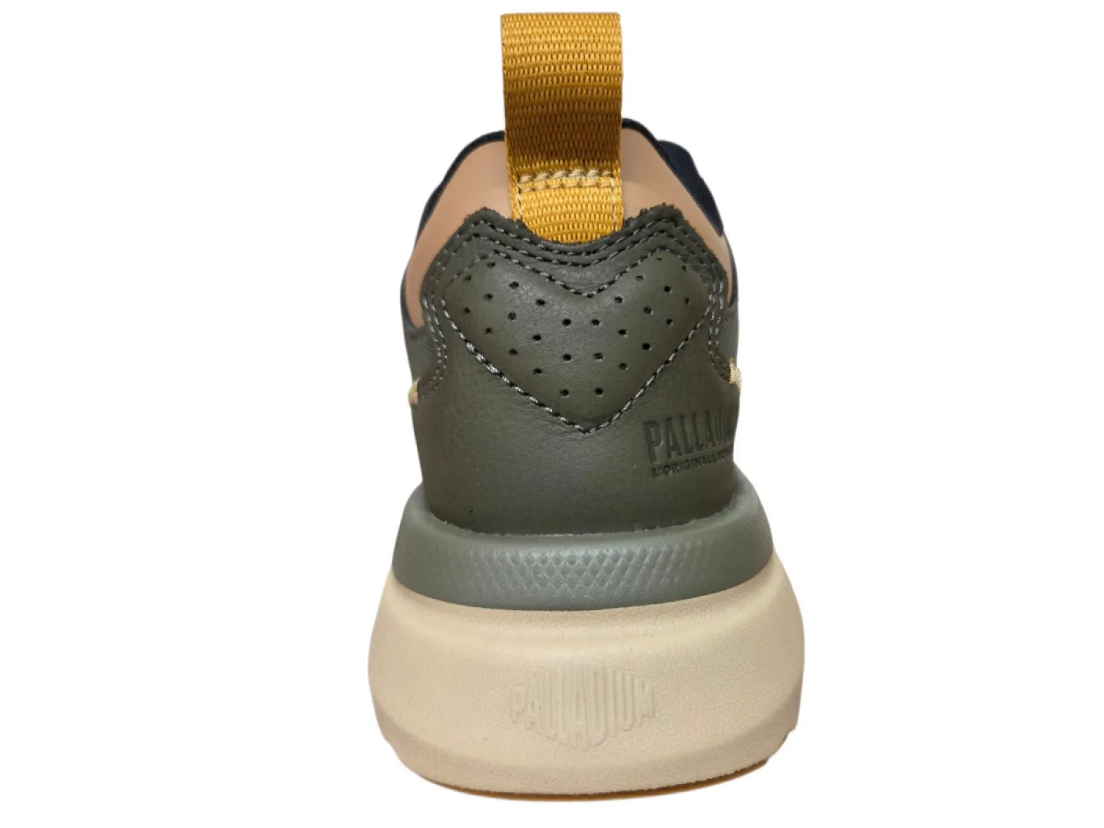 Palladium Palladium Pallaflex Low Mix Olive Night Sneakers Olijf Groen Leer Combi Heren
