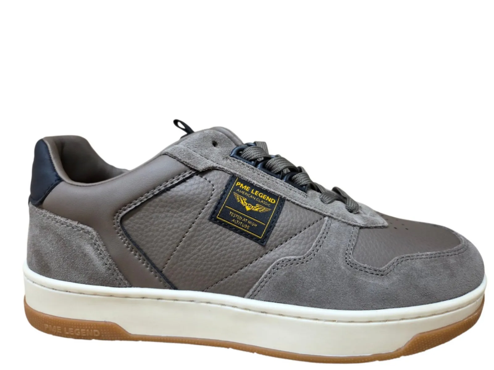 P.M.E. P.M.E. Porter CS-11 Taupe L00 Sneakers Taupe Leer en Suede Heren