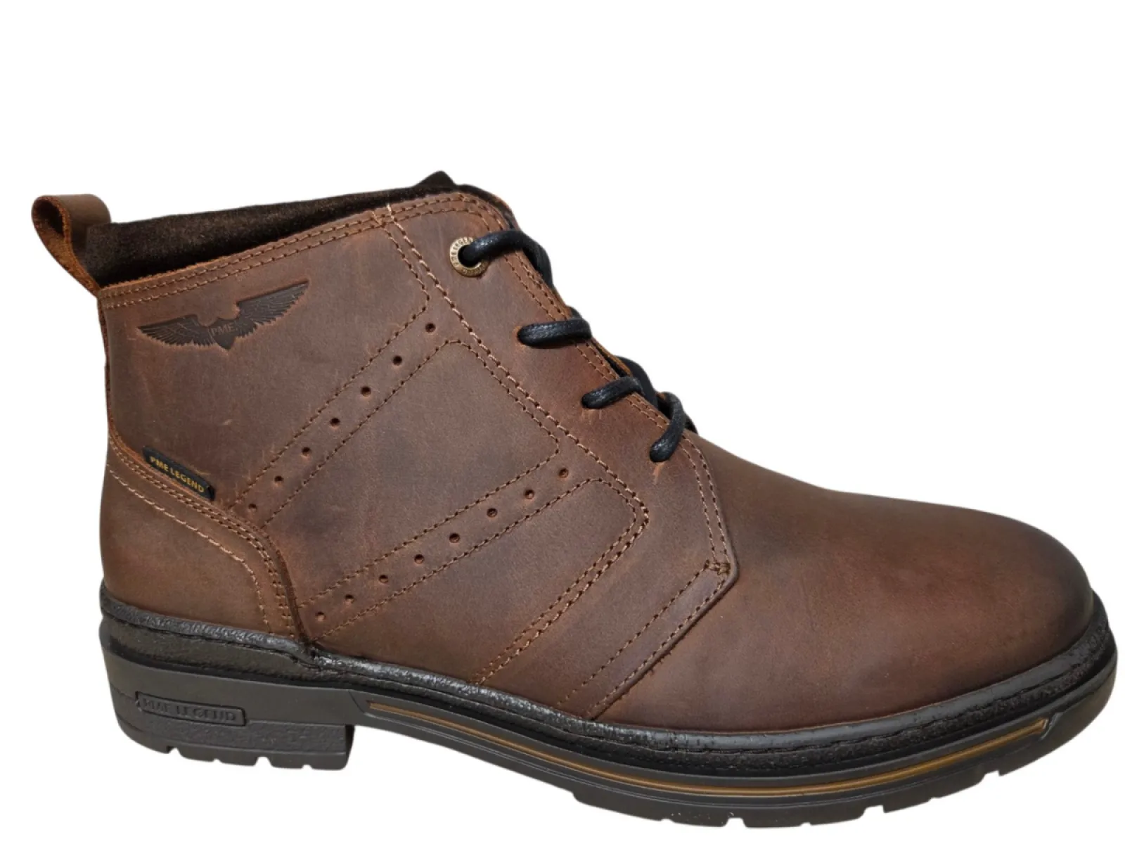 P.M.E. P.M.E. Tarmac DB-10 Cognac D21 Hoge Veterschoenen Mat Bruin Leer Heren