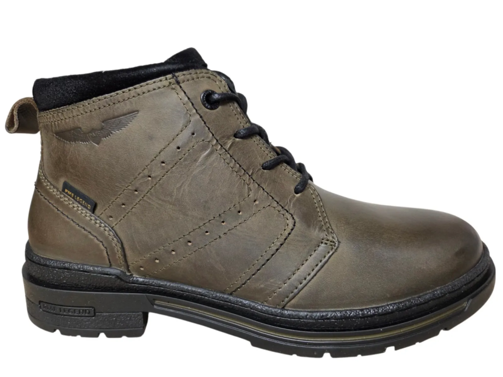 P.M.E. P.M.E. Tarmac DB-10 Green E00 Hoge Veterschoenen Groen Leer Heren