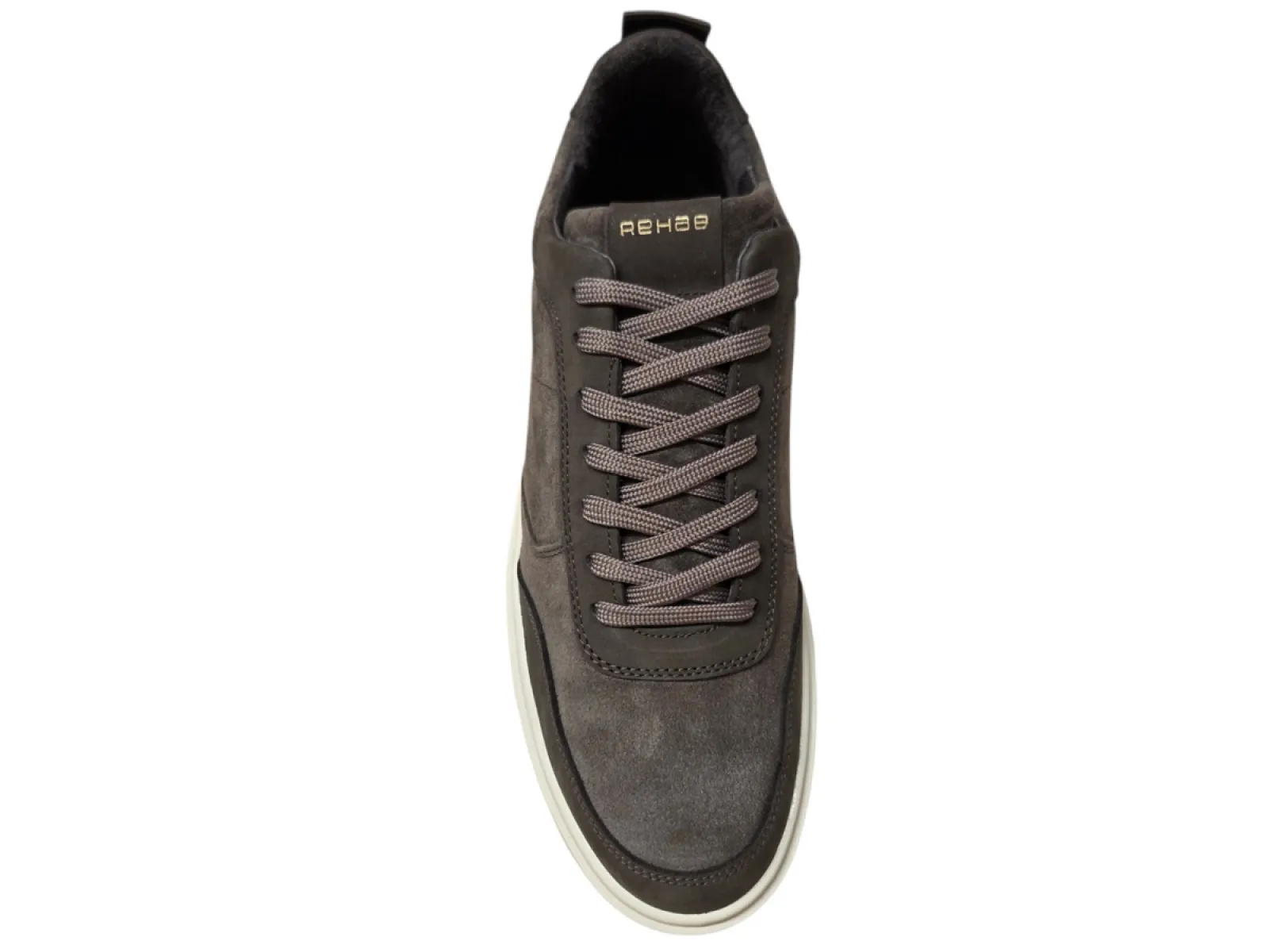 Rehab Rehab Oliver Mid Suede 2040 Grey Brown Sneakers Grijs Bruin Suede en Nubuck Heren