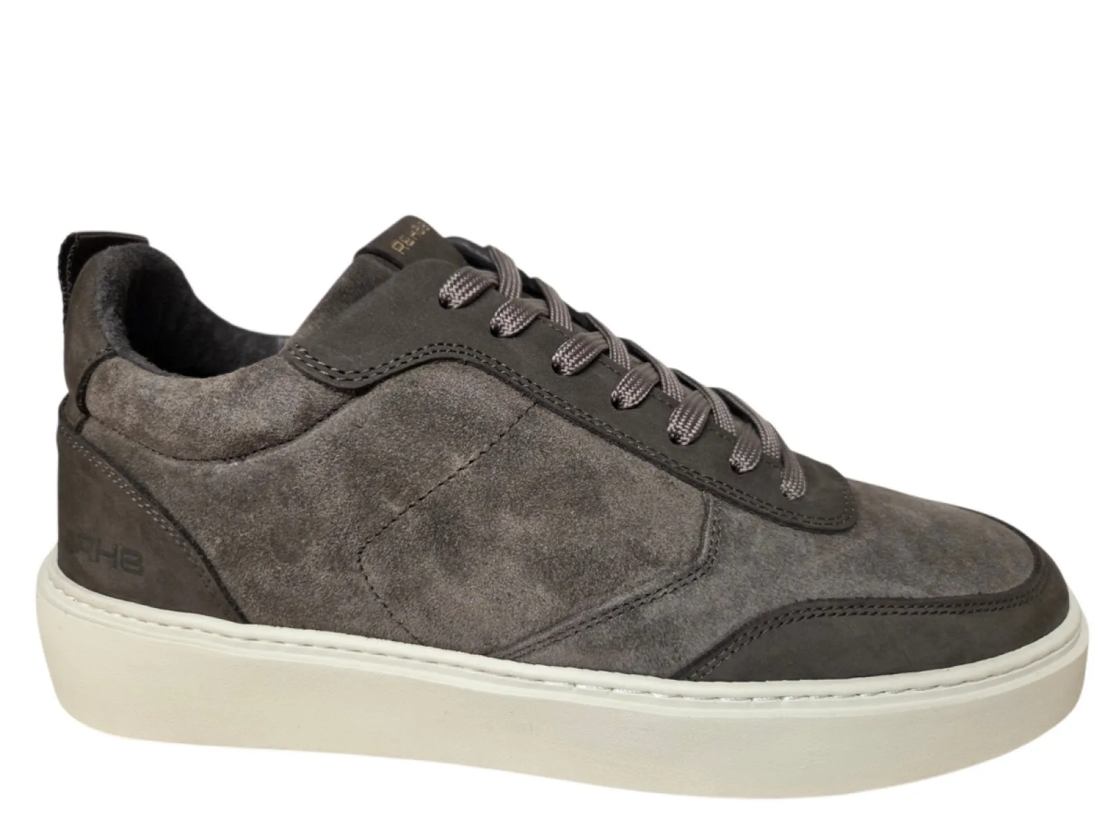 Rehab Rehab Oliver Mid Suede 2040 Grey Brown Sneakers Grijs Bruin Suede en Nubuck Heren