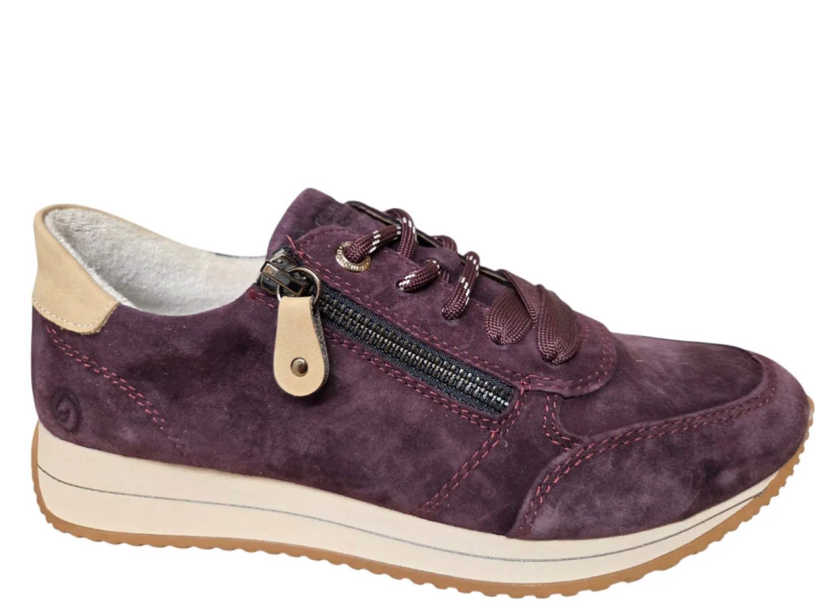 Remonte Remonte D0H19-30 Sneakers Aubergine Nubuck Dames