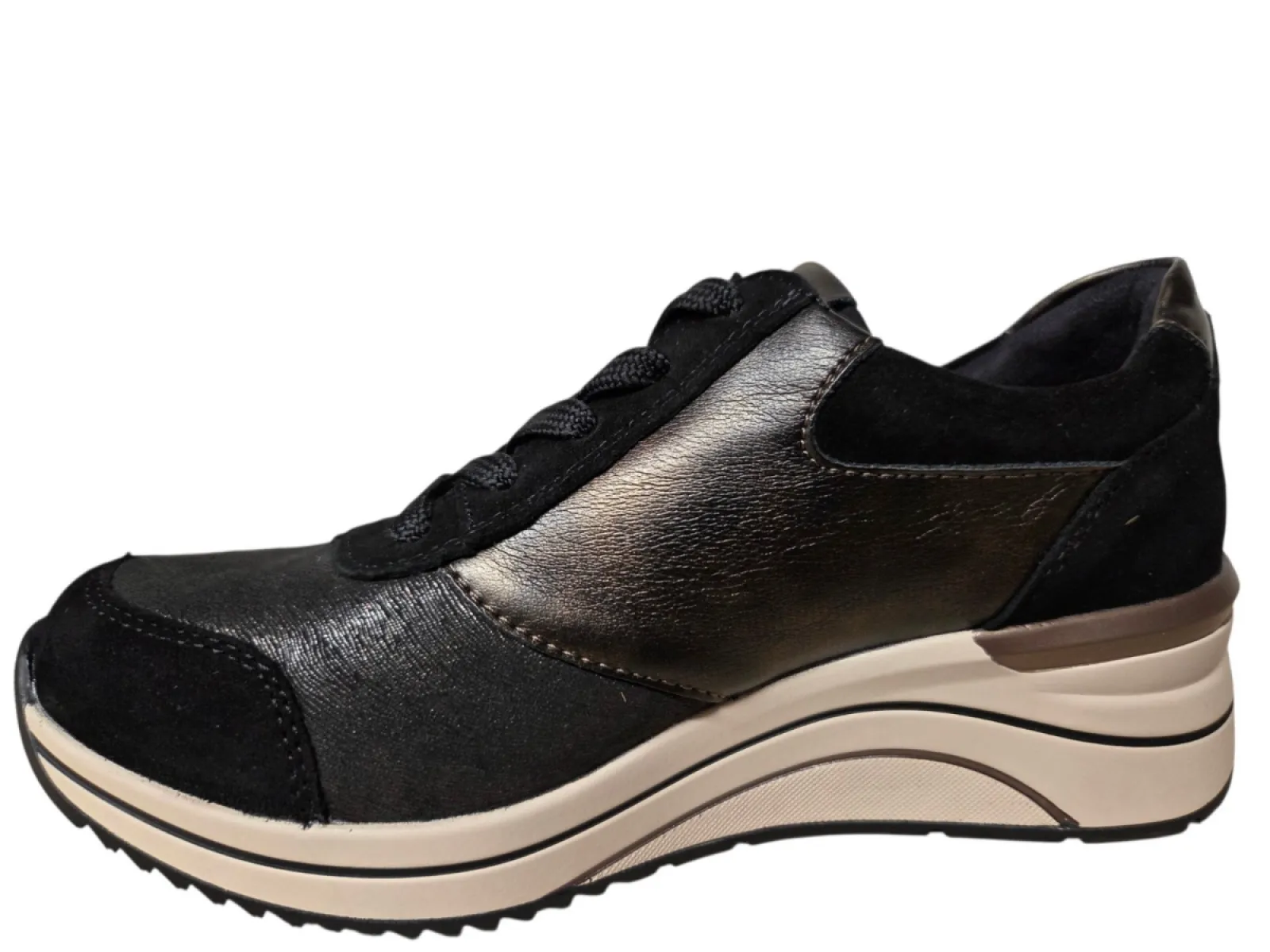 Remonte Remonte D0T23-03 Sneakers Zwart Brons Suede En leer Dames