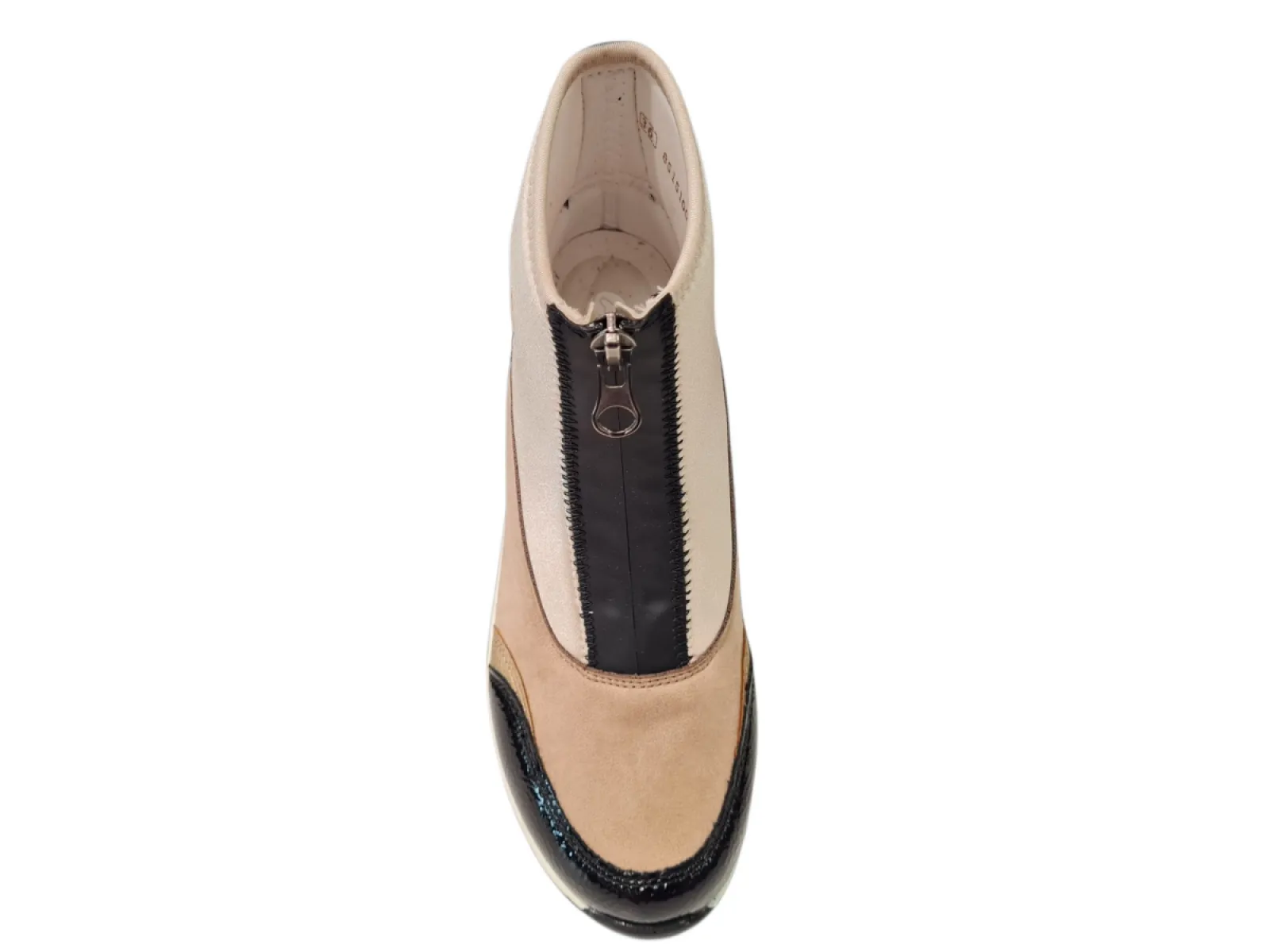 Remonte Remonte D0T78-60 Enkellaarzen Beige Zwart Stretch Dames