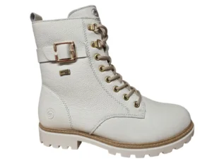 Remonte Remonte D8475-80 Veterboots Wit Leer Dames