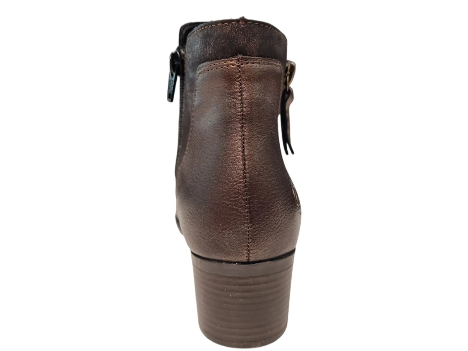 Remonte Remonte R5172-90 Enkellaarzen Brons Combi Leer Dames