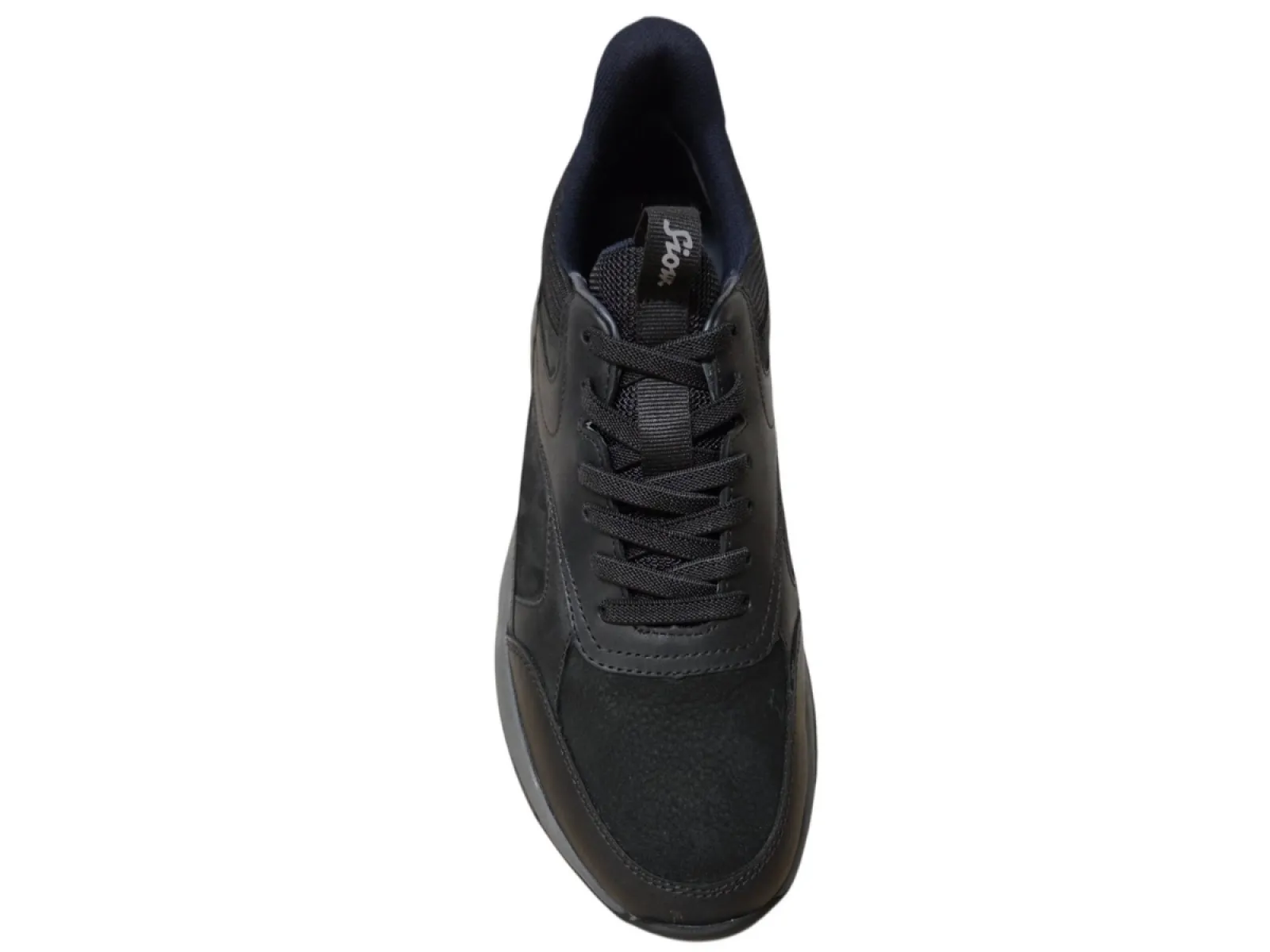 Sioux Sioux 13040 701 H Sneakers Zwart Leer en Nubuck Heren Slip-IN