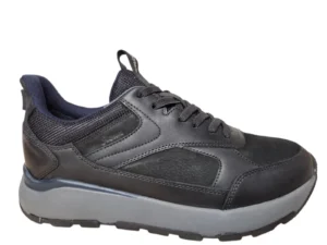 Sioux Sioux 13040 701 H Sneakers Zwart Leer en Nubuck Heren Slip-IN