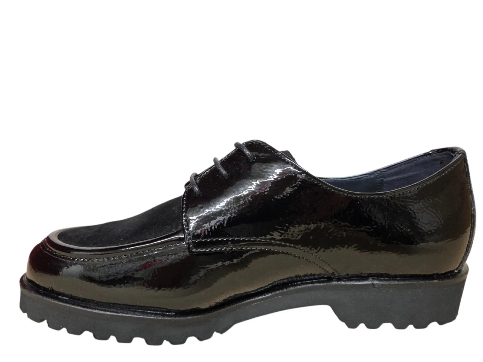 Sioux Sioux 41511 749 H Veterschoenen Zwart Lak en Suede Dames