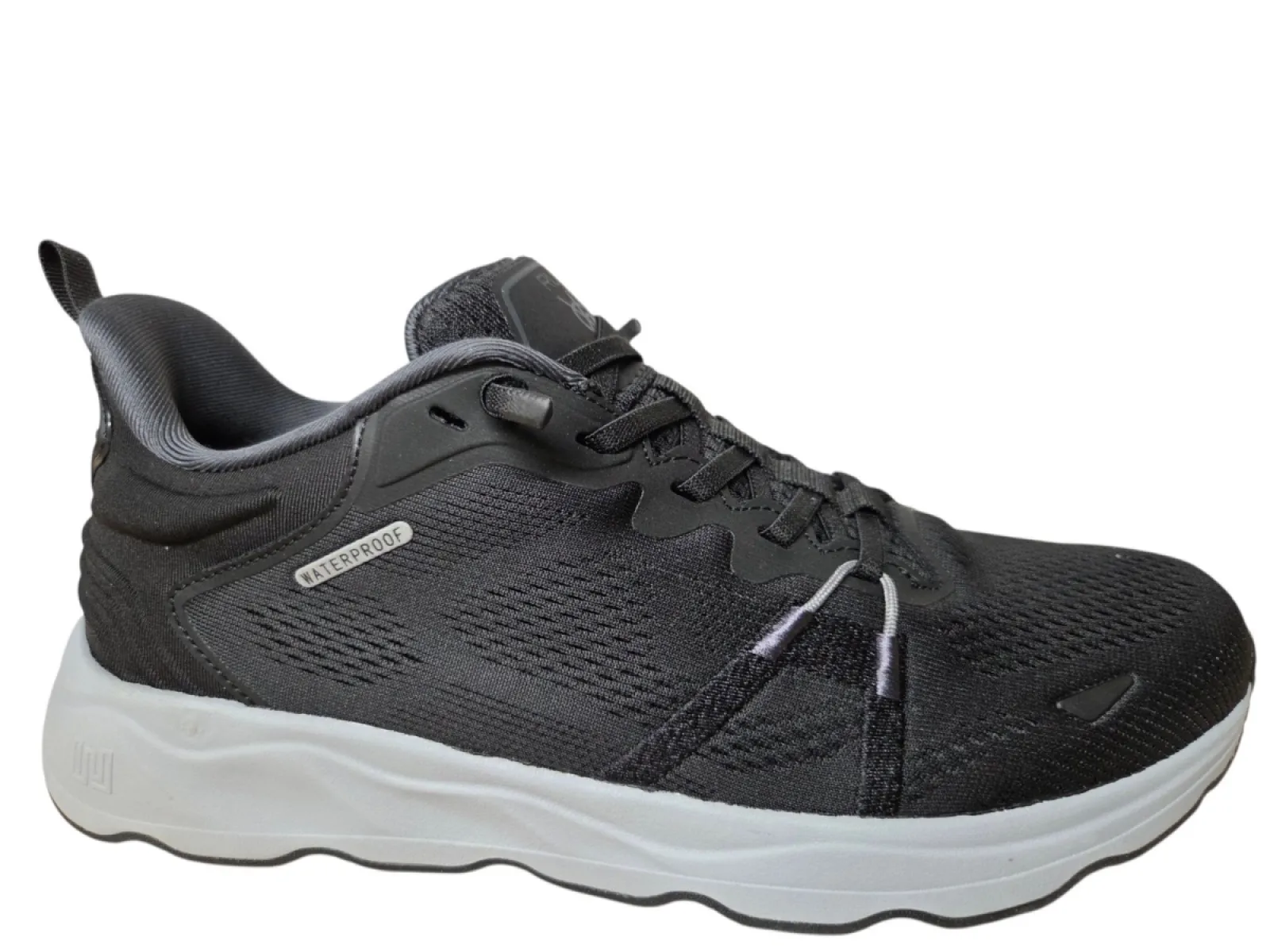 Waldlaufer Waldlaufer 591950 101 001 H Sneakers Zwart Textiel Slip-In Waterproof Heren