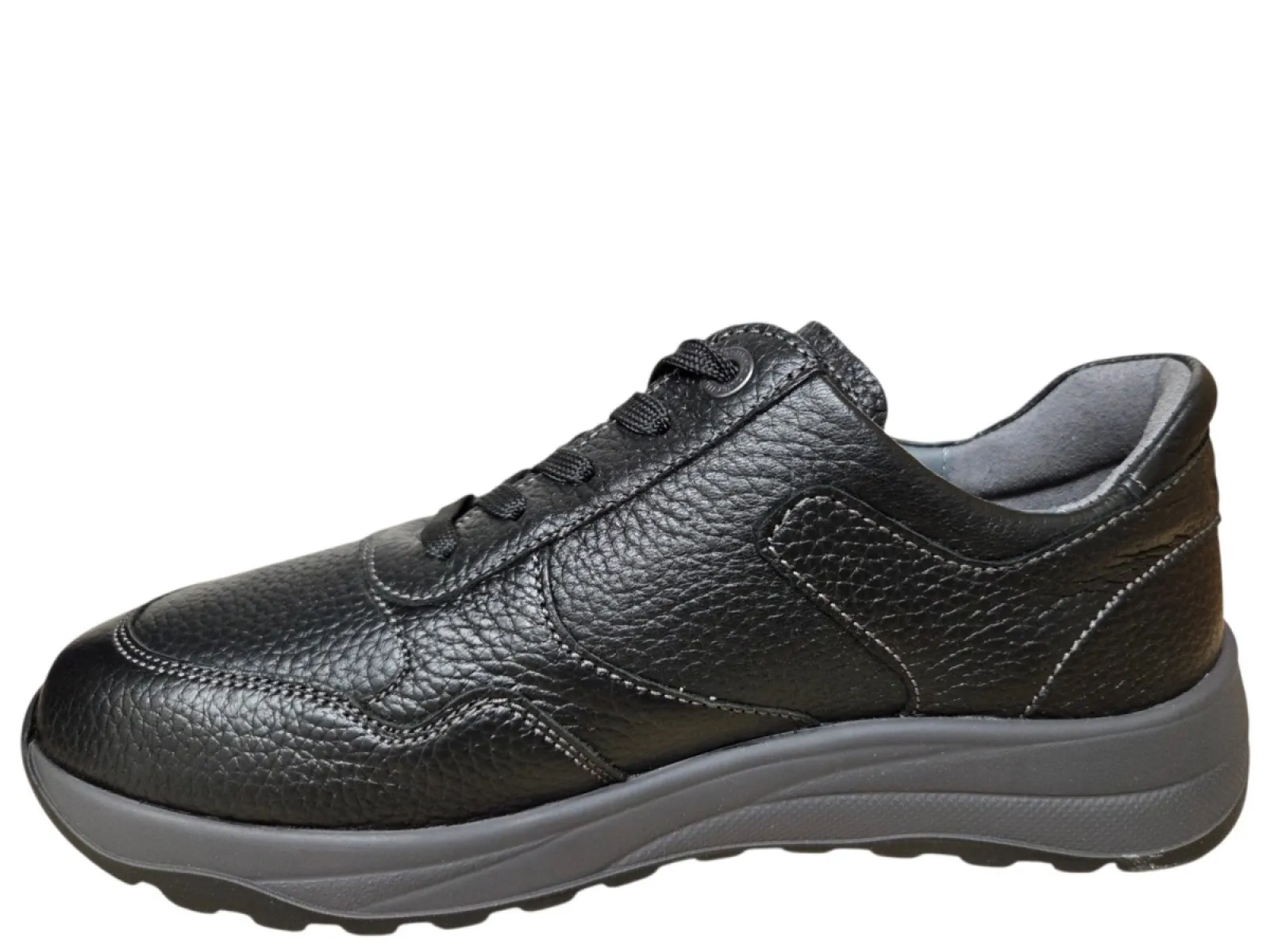 Waldlaufer Waldlaufer 6002 199 001 K Sneakers Zwart Leer Heren Breedtemaat K