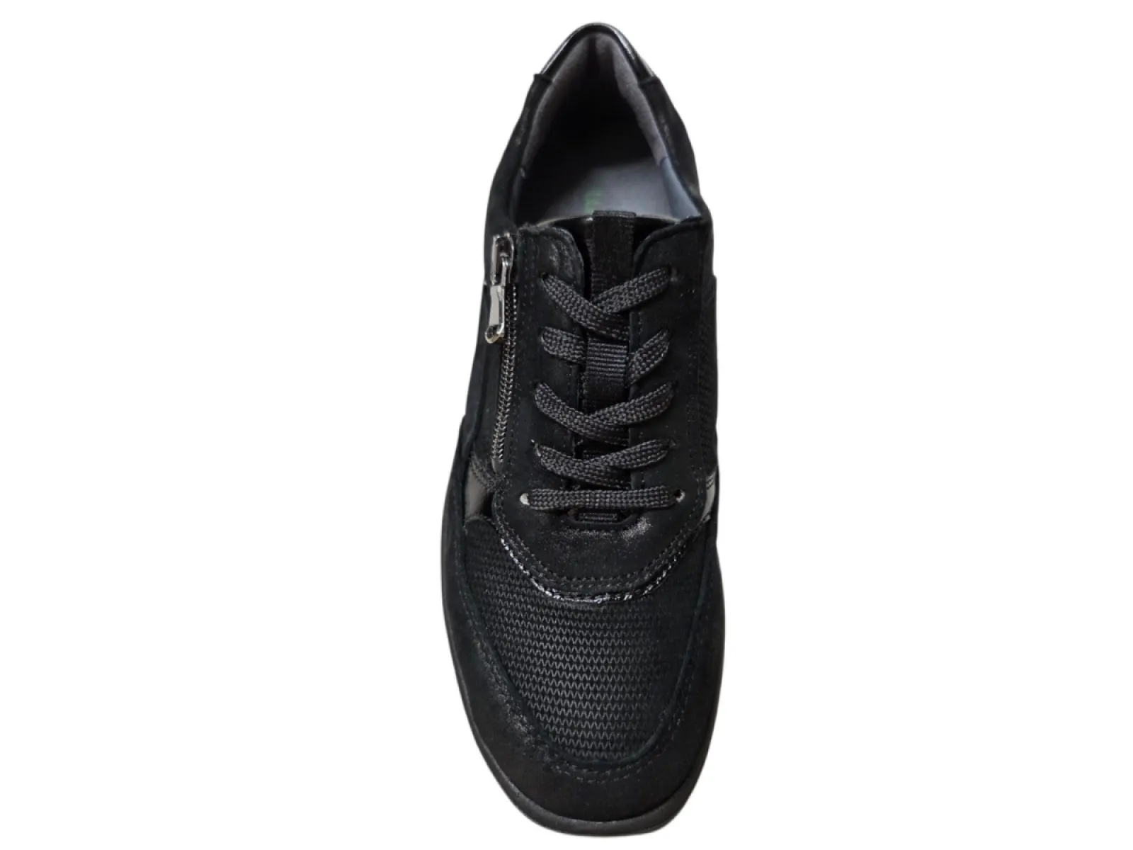Waldlaufer Waldlaufer 902001 309 001 H Sneakers Zwart Nubuck Dames Breedtemaat H