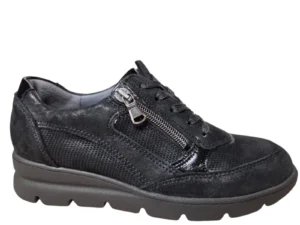 Waldlaufer Waldlaufer 902001 309 001 H Sneakers Zwart Nubuck Dames Breedtemaat H