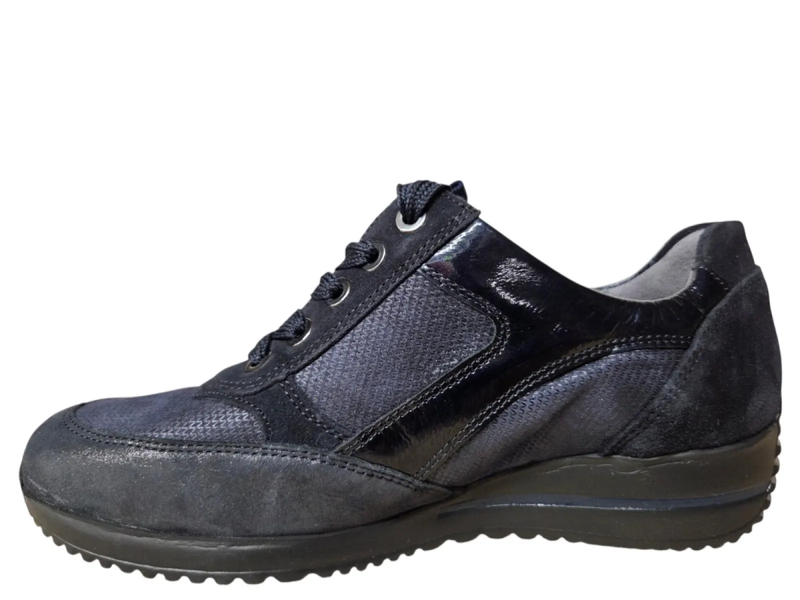 Waldlaufer Waldlaufer 980008 612 341 H Sneakers Blauw Nubuck Dames Breedtemaat H