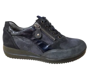 Waldlaufer Waldlaufer 980008 612 341 H Sneakers Blauw Nubuck Dames Breedtemaat H
