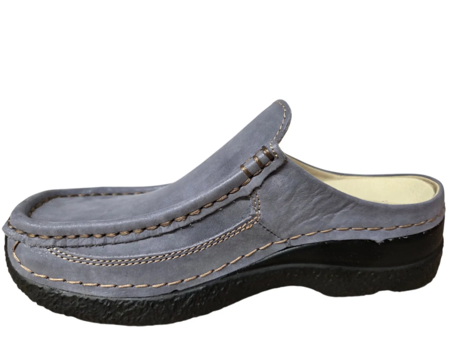 Wolky Wolky 0620236 826 Muilen Open Hiel Instappers Blauw Leer Dames
