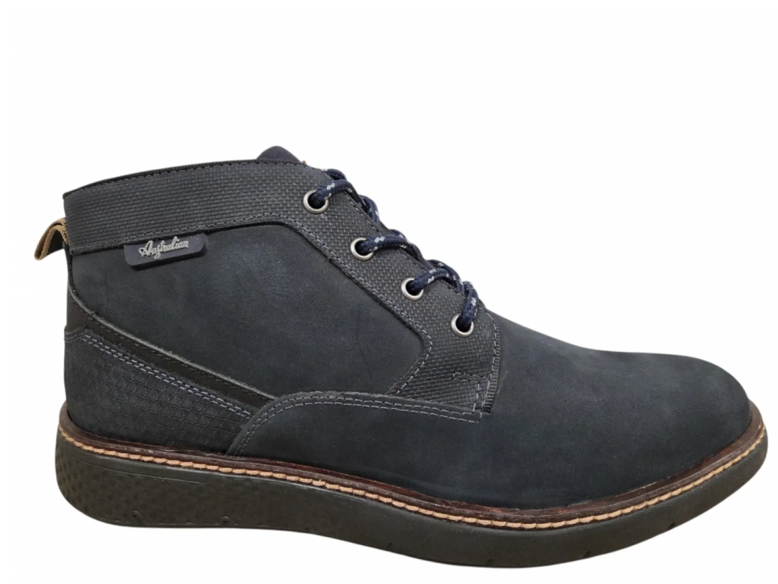 Australian Australian Daryl S00 Blue Veterschoenen Halfhoog Blauw Nubuck Heren