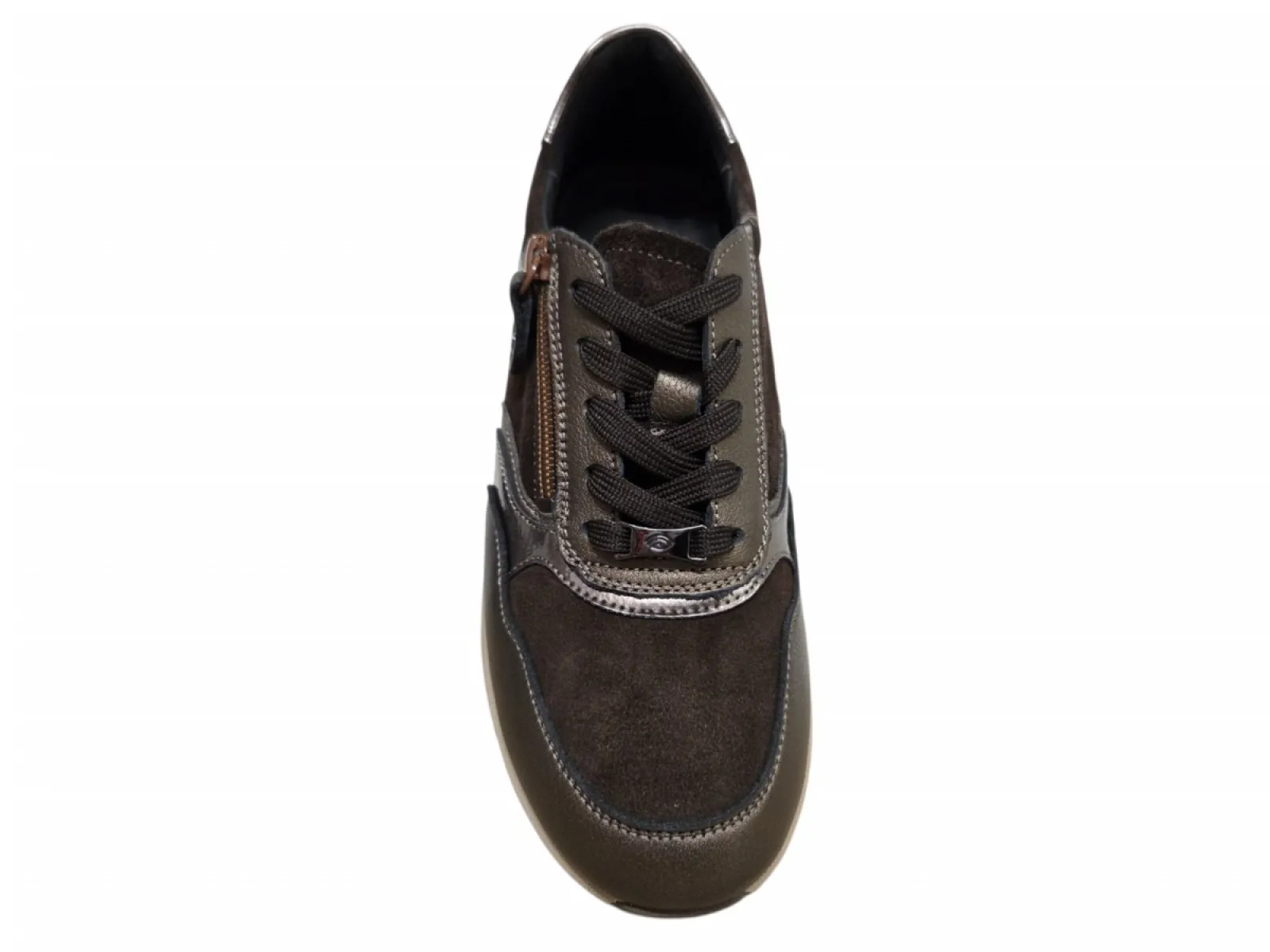 G Comfort G Comfort R-5189-1BC Bronce Combi Sneakers Brons Bruin Leer en Suede Dames