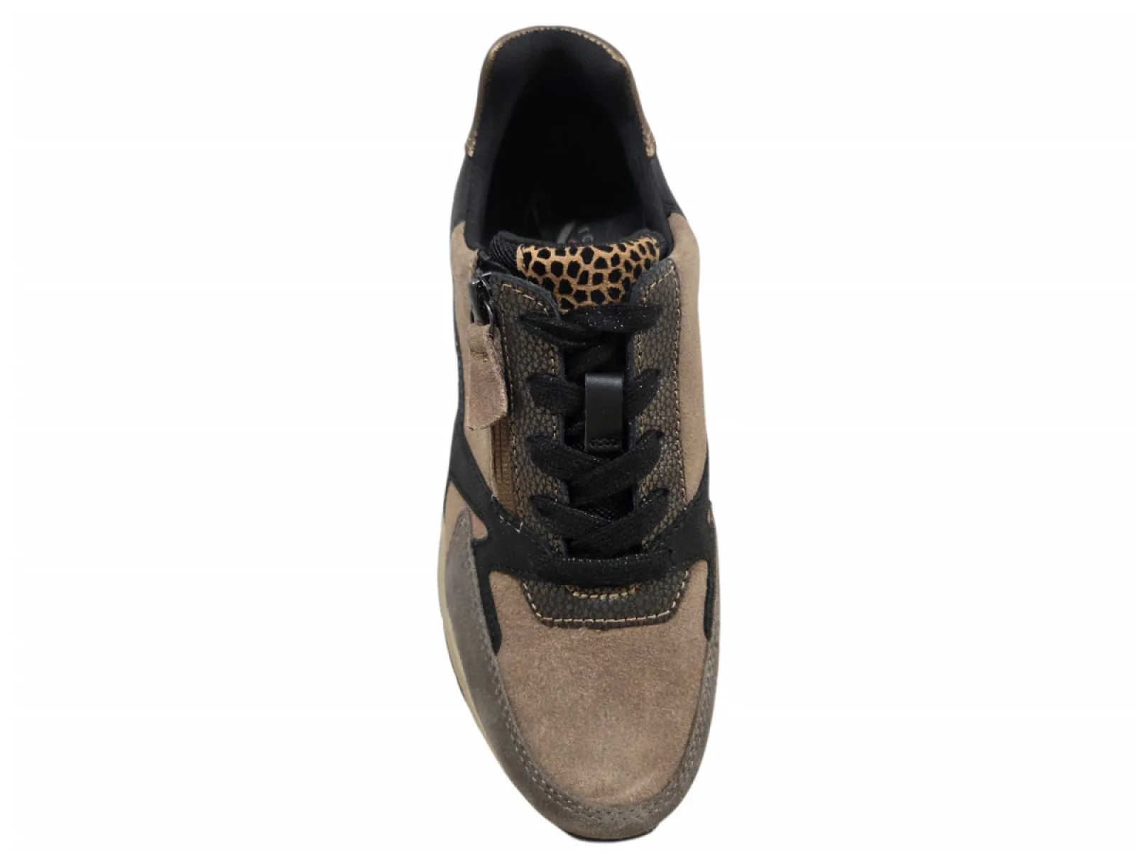Gabor Gabor 0106.01.002 Rolling Soft Sneakers Bruin Combi Leer en Suede Dames Breedtemaat K