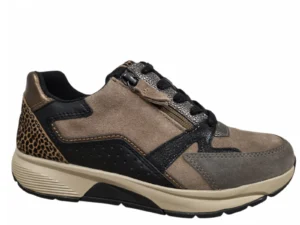 Gabor Gabor 0106.01.002 Rolling Soft Sneakers Bruin Combi Leer en Suede Dames Breedtemaat K