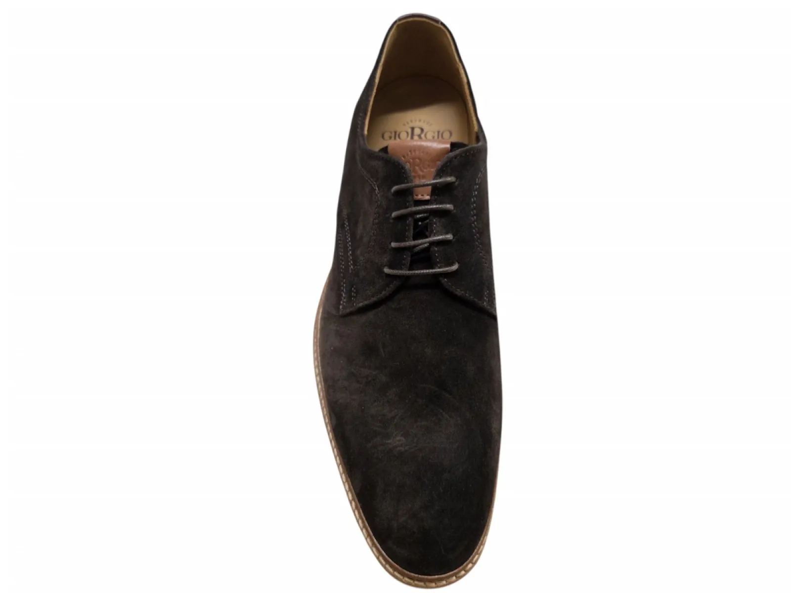 Giorgio Giorgio 8581644 Light-boy 02 sycomore Nette Veterschoenen Donker Bruin Suede Heren Breedtemaat H