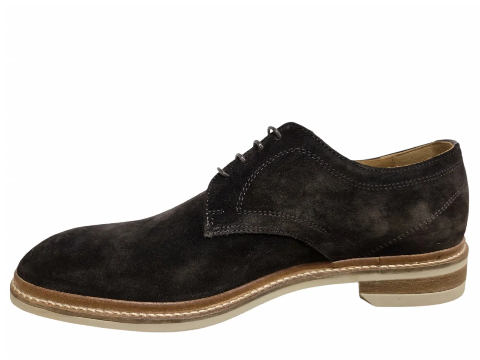 Giorgio Giorgio 8581644 Light-boy 02 sycomore Nette Veterschoenen Donker Bruin Suede Heren Breedtemaat H