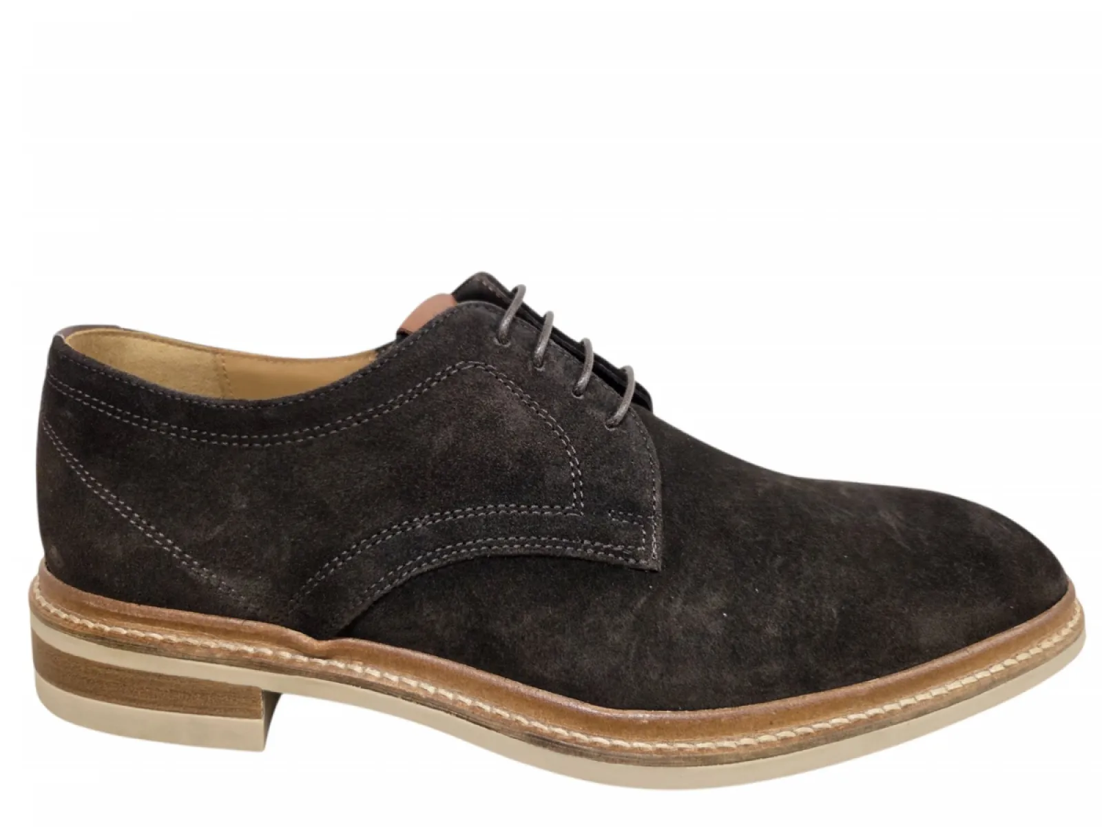Giorgio Giorgio 8581644 Light-boy 02 sycomore Nette Veterschoenen Donker Bruin Suede Heren Breedtemaat H