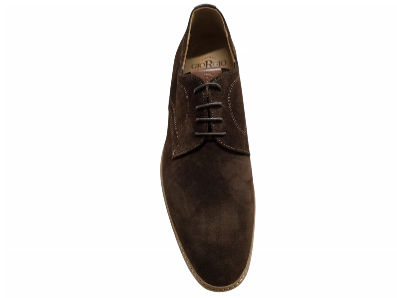 Giorgio Giorgio 8581645 Light-boy 211 chocolade Nette Veterschoenen Bruin Suede Heren Breedtemaat H