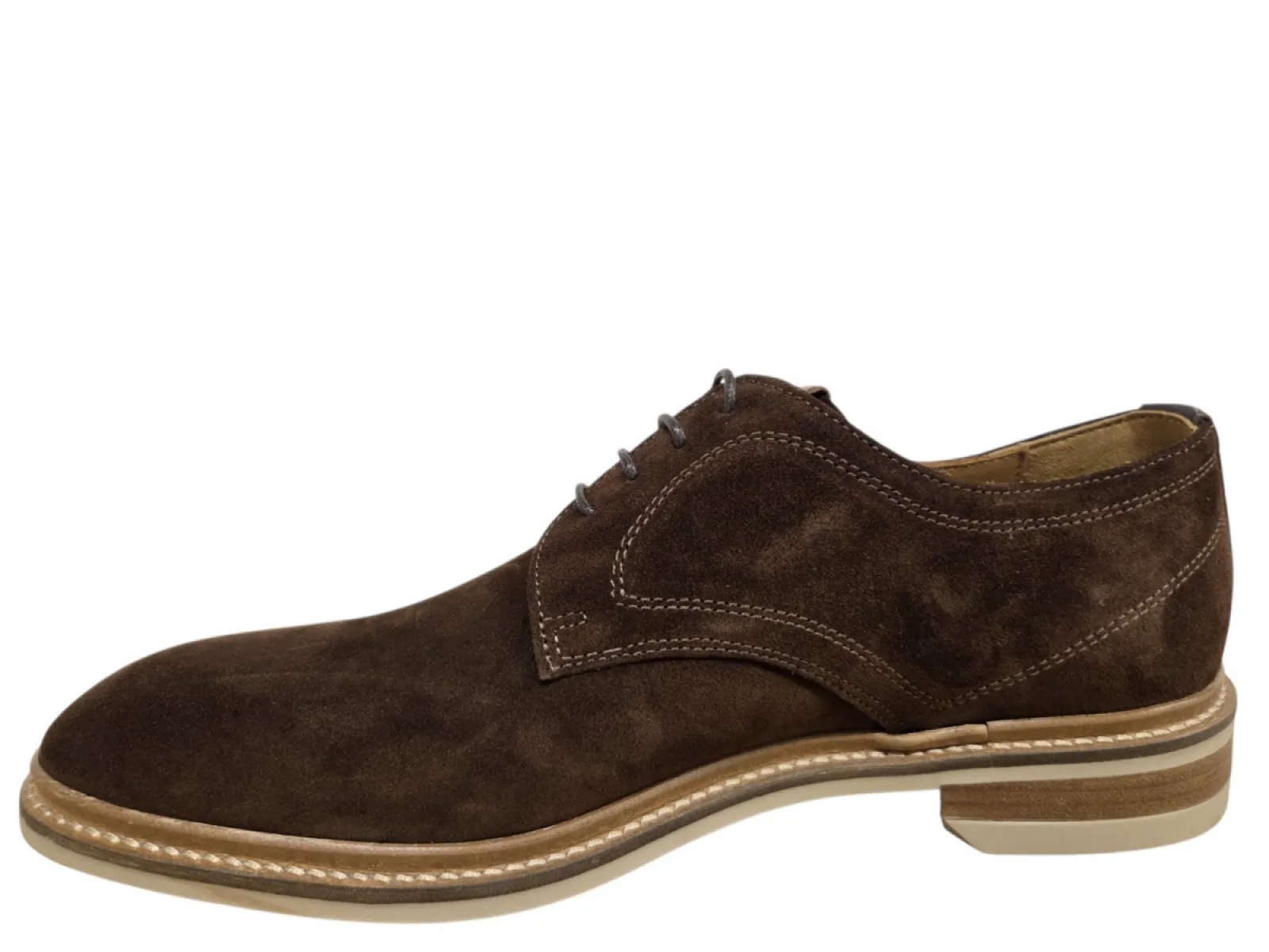 Giorgio Giorgio 8581645 Light-boy 211 chocolade Nette Veterschoenen Bruin Suede Heren Breedtemaat H