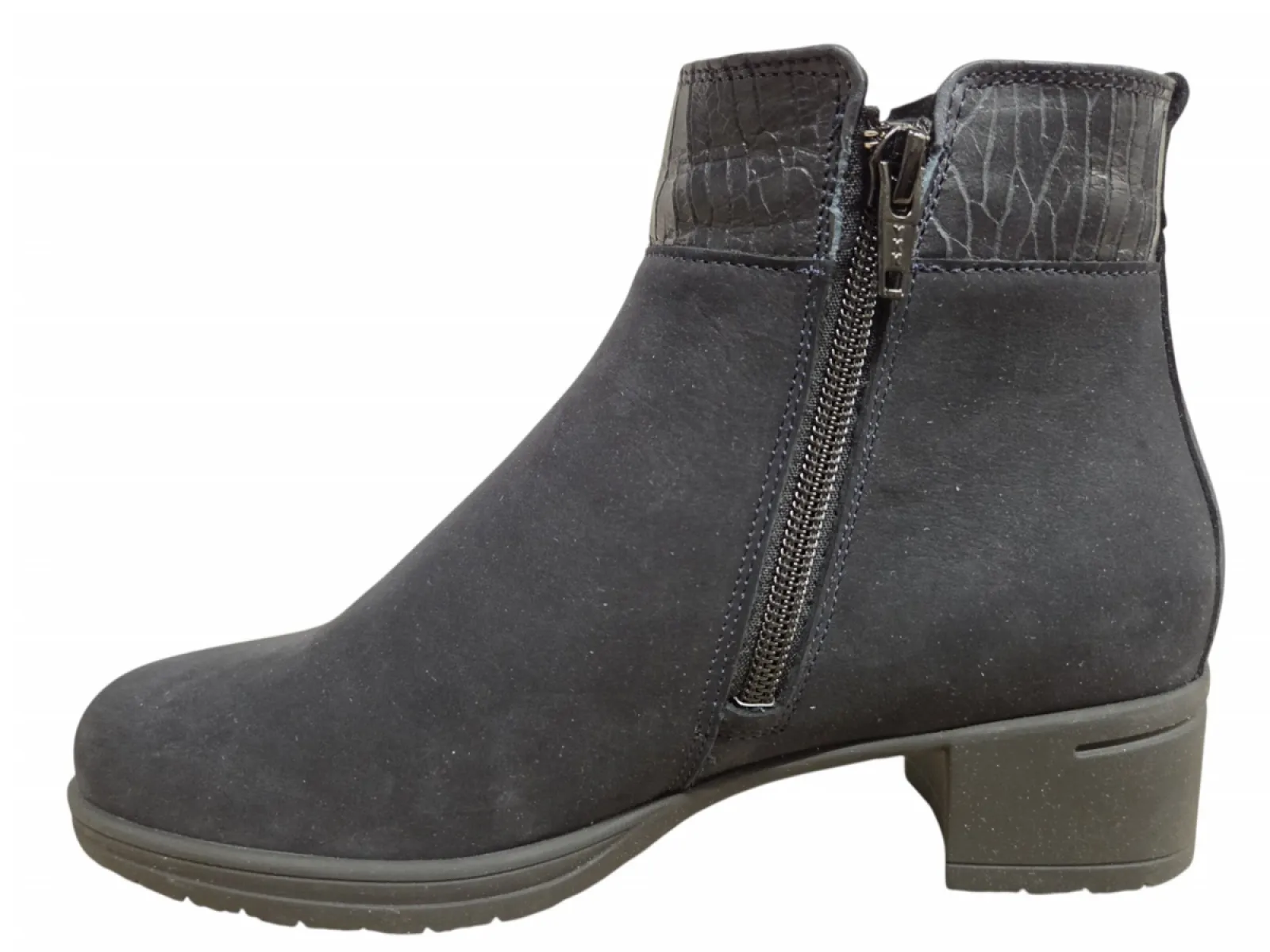 Hartjes Hartjes 172.0247/24 47.47 Enkellaarzen Blauw Nubuck Dames Breedtemaat H
