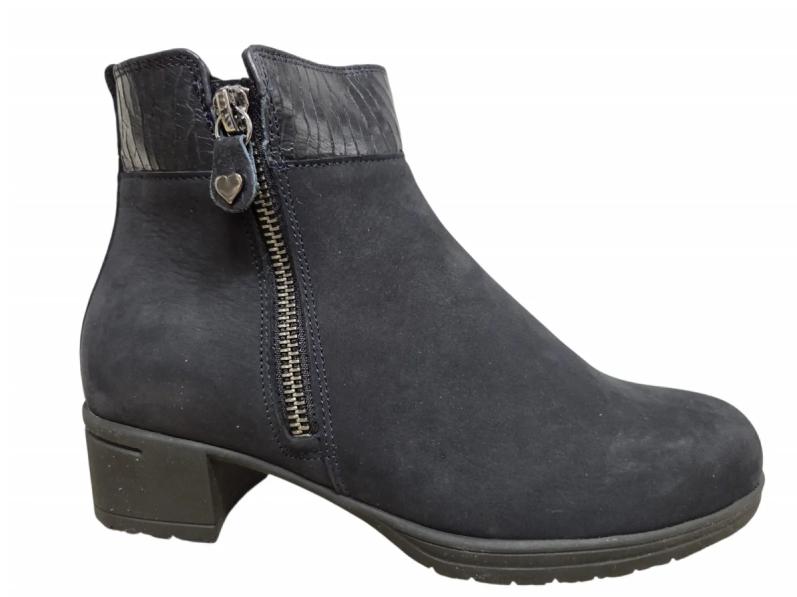 Hartjes Hartjes 172.0247/24 47.47 Enkellaarzen Blauw Nubuck Dames Breedtemaat H