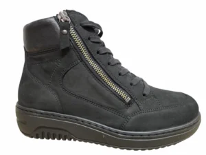 Hartjes Hartjes 172.1708/21 01.01 K Veterschoenen Halfhoog Zwart Nubuck Dames Breedtemaat K