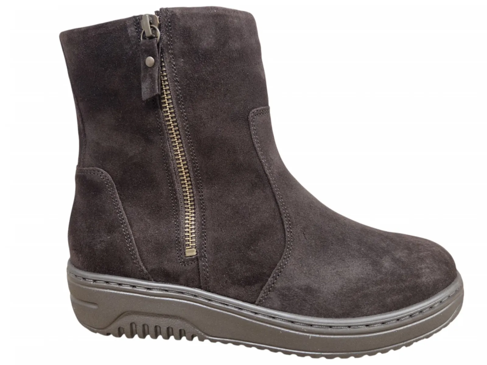 Hartjes Hartjes 172.1709/30 77.00 K Soul Enkellaarzen Bruin Suede Dames Breedtemaat K